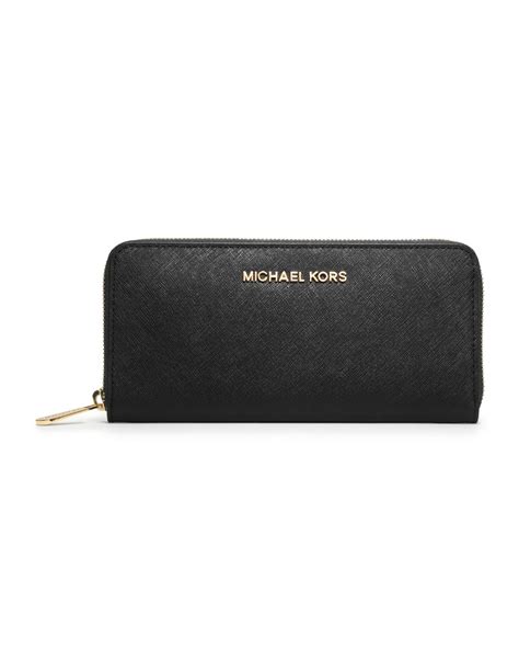 michael kors saffiano leather continental wallet black|mk continental wallet.